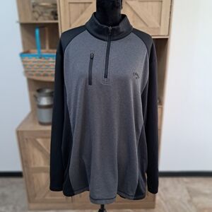 Callaway Mens XXL Mock Neck 1/4 Zip Opti Therm Golf Pullover Long Sleeve